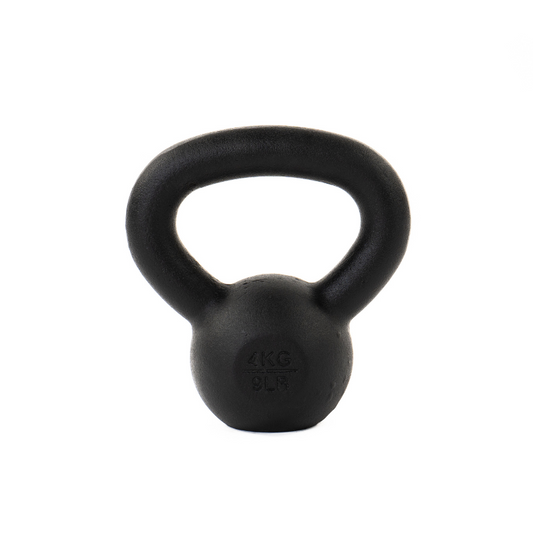 Dark Slate Gray ATTACK Fitness Cast Iron Kettlebell (4-28kg) - Black Individual Kettlebell / 4kg Black