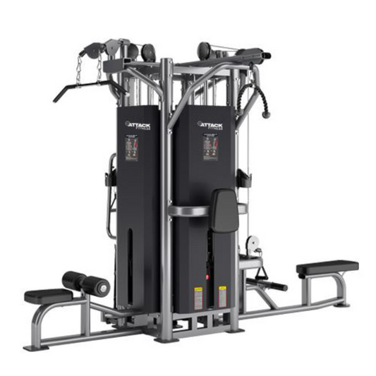 Dark Slate Gray ATTACK Strength Multi-Gym - 4 Station Lat Pull/Low Row/Tricep