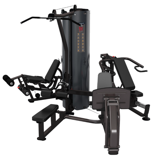 Dark Slate Gray MYO Strength 3-Stack Multi-Gym - With Optional Leg Press Attachment Just the 3-Stack Multi Gym