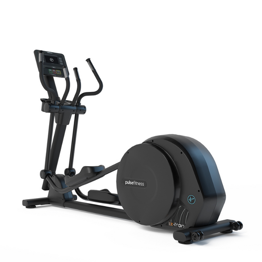 Dark Slate Gray PULSE Fitness Classic Elliptical Cross-Trainer with 7" Tactile Key Console - Sand Black