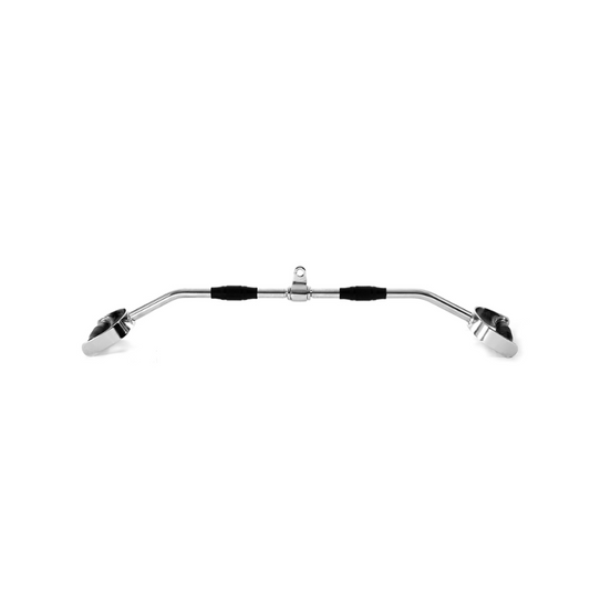 Light Gray PULSE Fitness Club Line Bar with D-Type Handles - Chrome Plated with Moulded Handgrips