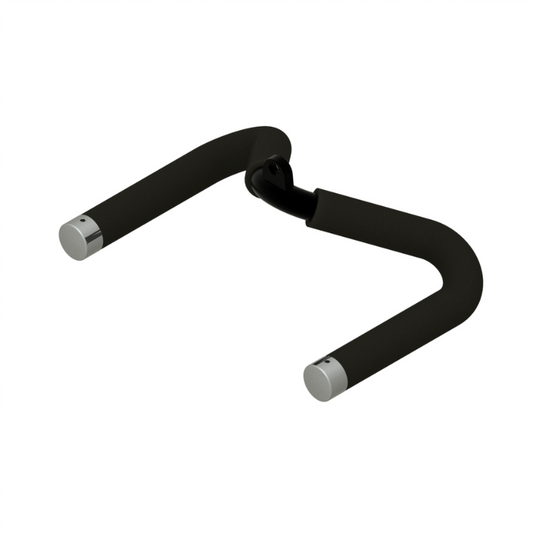 Black PULSE Fitness Club Line V Bar / Row Bar with Moulded Handgrips