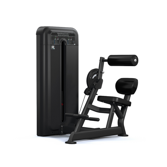 Dark Slate Gray PULSE Fitness Dual Use Abdominal / Lower Back Extension Machine with 118kg Weight Stack - Sand Black