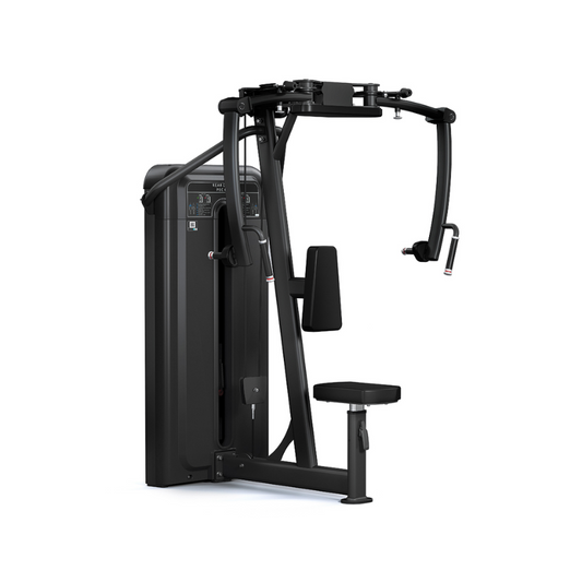 Dark Slate Gray PULSE Fitness Dual Use Rear Deltoid / Pec Fly with 86kg Weight Stack - Sand Black