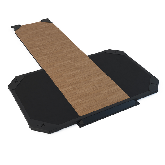 Dark Slate Gray PULSE Fitness Premium Full Rack Oak/Rubber Lifting Platform ONLY - Sand Black [2.4x1.5m]